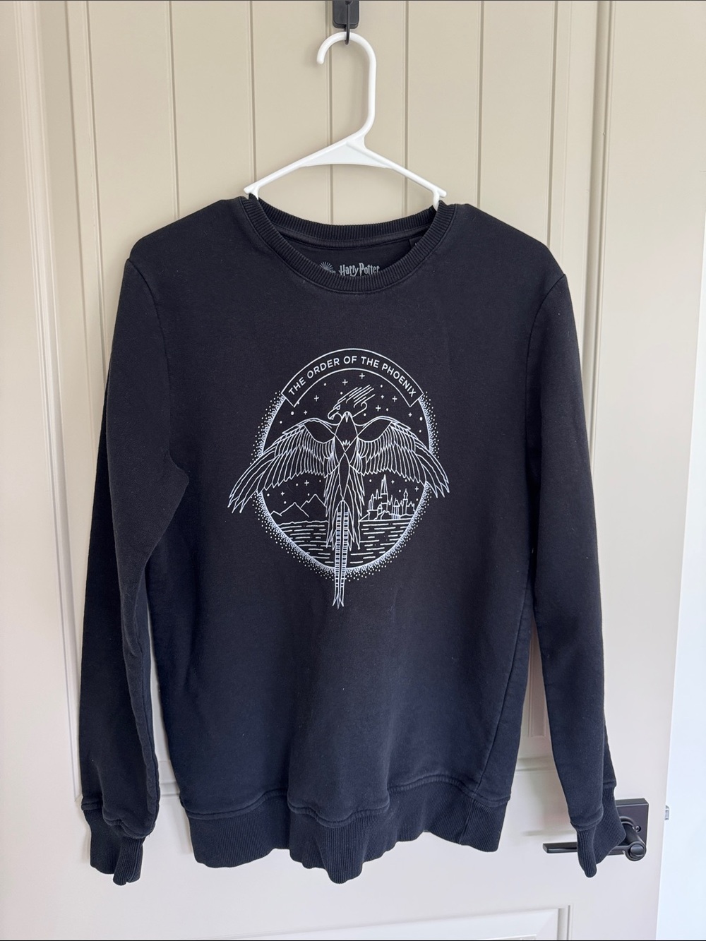 Wizarding World of Harry Potter Black Crewneck Sweatshirt with Phoenix Emblem